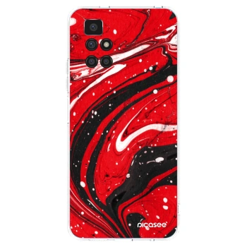 Picasee silikonski prozorni ovitek za Xiaomi Redmi 10 (2022) - Red black