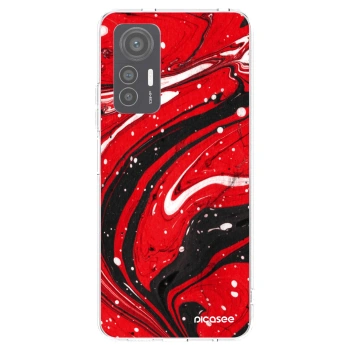Picasee silikonski prozorni ovitek za Xiaomi 12 Lite - Red black