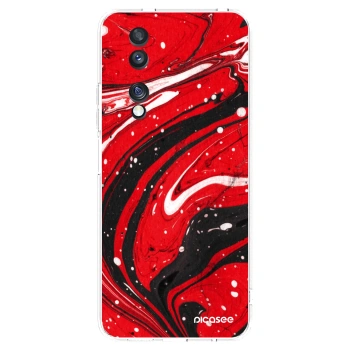 Picasee silikonski prozorni ovitek za Honor 70 - Red black