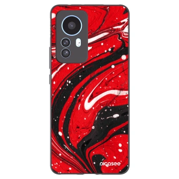 Picasee silikonski črni ovitek za Xiaomi 12T - Red black