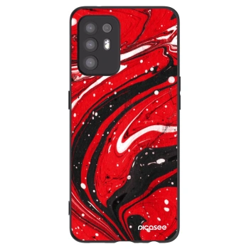 Picasee silikonski črni ovitek za OPPO A94 5G - Red black