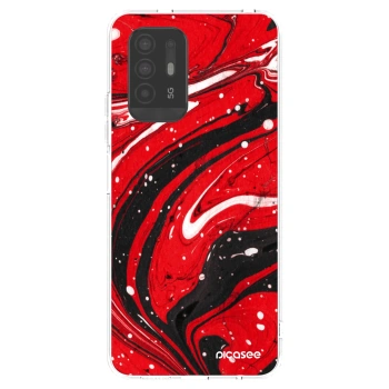 Picasee silikonski prozorni ovitek za OPPO A94 5G - Red black