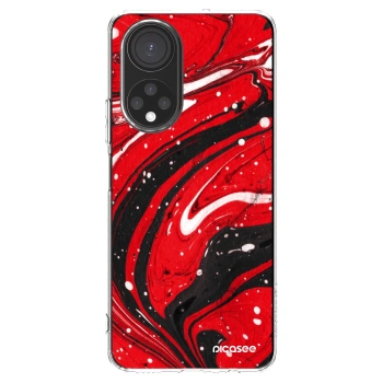 Picasee silikonski prozorni ovitek za Honor X7 - Red black
