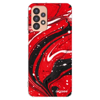 Picasee silikonski prozorni ovitek za Samsung Galaxy A23 A236B 5G - Red black
