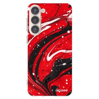 Picasee silikonski prozorni ovitek za Samsung Galaxy S23+ 5G - Red black
