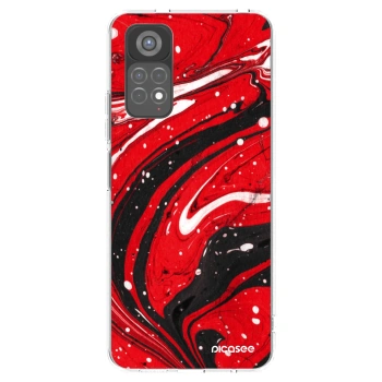 Picasee silikonski prozorni ovitek za Xiaomi Redmi Note 11S 5G - Red black