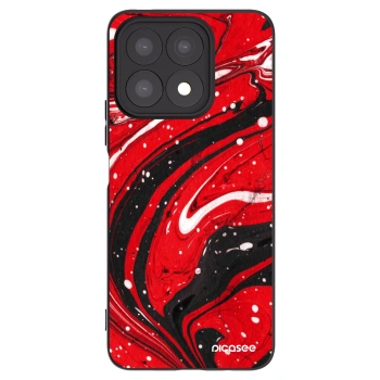 Picasee silikonski črni ovitek za Honor X8a - Red black