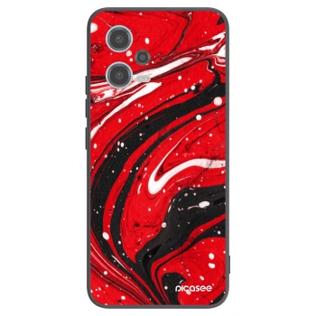 Picasee silikonski črni ovitek za Xiaomi Redmi Note 12 5G - Red black