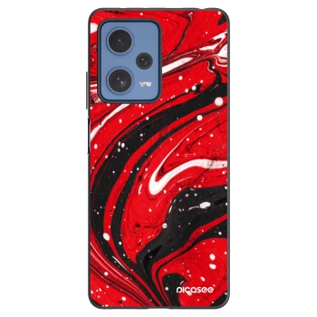 Picasee silikonski črni ovitek za Xiaomi Redmi Note 12 Pro 5G - Red black