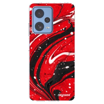 Picasee silikonski prozorni ovitek za Xiaomi Redmi Note 12 Pro 5G - Red black