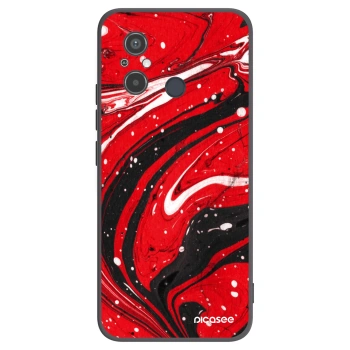 Picasee silikonski črni ovitek za Xiaomi Redmi 12C - Red black