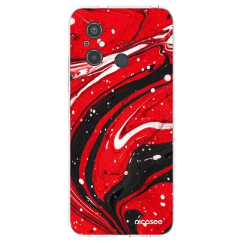 Picasee silikonski prozorni ovitek za Xiaomi Redmi 12C - Red black