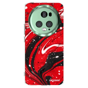 Picasee silikonski prozorni ovitek za Honor Magic5 Pro - Red black