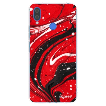 Picasee silikonski prozorni ovitek za Huawei Nova 3 - Red black