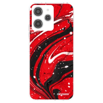 Picasee silikonski prozorni ovitek za Xiaomi Redmi 12 4G - Red black