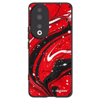 Picasee silikonski črni ovitek za Honor 90 5G - Red black