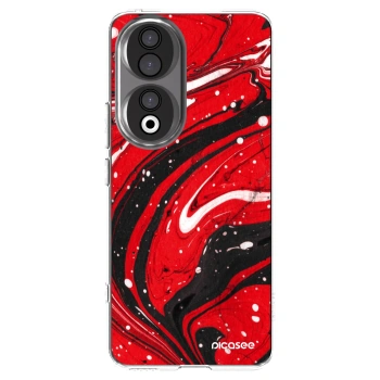 Picasee silikonski prozorni ovitek za Honor 90 5G - Red black