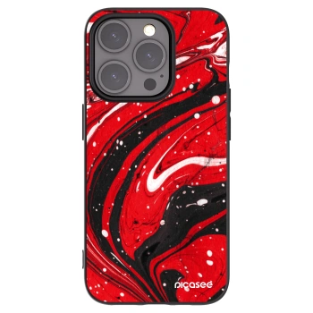 Picasee silikonski črni ovitek za Apple iPhone 15 Pro - Red black