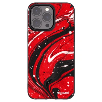 Picasee silikonski črni ovitek za Apple iPhone 15 Pro Max - Red black