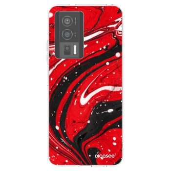 Picasee silikonski prozorni ovitek za Xiaomi Poco F5 Pro 5G - Red black