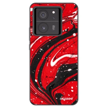 Picasee silikonski črni ovitek za Xiaomi 13T Pro - Red black