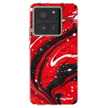 Picasee silikonski prozorni ovitek za Xiaomi 13T Pro - Red black