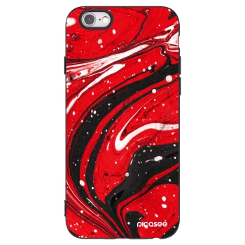 Picasee silikonski črni ovitek za Apple iPhone 6/6S - Red black