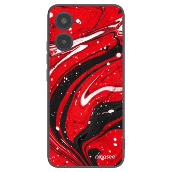 Picasee silikonski črni ovitek za Realme 10 4G - Red black