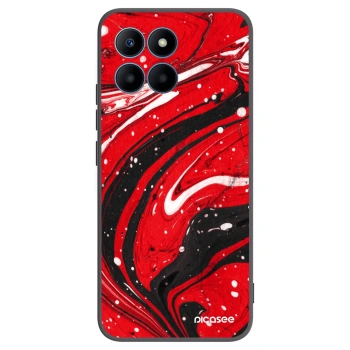 Picasee silikonski črni ovitek za Honor 70 Lite - Red black