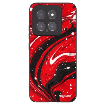 Picasee silikonski črni ovitek za Xiaomi 14 - Red black