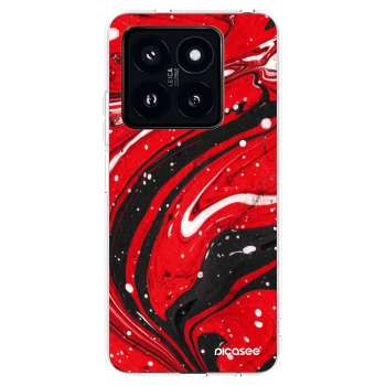 Picasee silikonski prozorni ovitek za Xiaomi 14 Pro - Red black