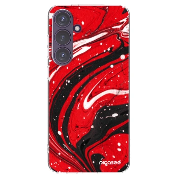 Picasee silikonski prozorni ovitek za Samsung Galaxy S24+ S926B 5G - Red black