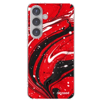 Picasee silikonski prozorni ovitek za Samsung Galaxy S24 S921B 5G - Red black