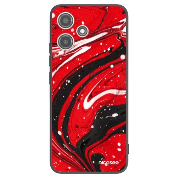 Picasee silikonski črni ovitek za Xiaomi Redmi 12 5G - Red black