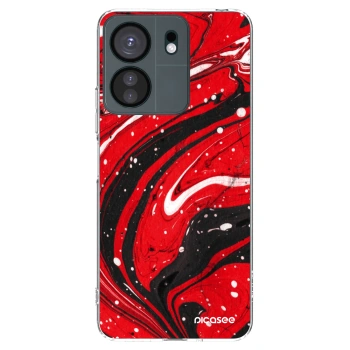 Picasee silikonski prozorni ovitek za Xiaomi Redmi 13C 4G - Red black