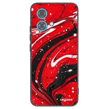 Picasee silikonski črni ovitek za Motorola Edge 40 Neo - Red black