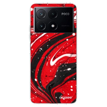 Picasee silikonski prozorni ovitek za Xiaomi Poco X6 Pro - Red black