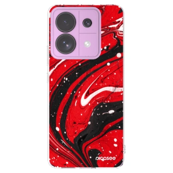 Picasee silikonski prozorni ovitek za Xiaomi Redmi Note 13 Pro 5G - Red black