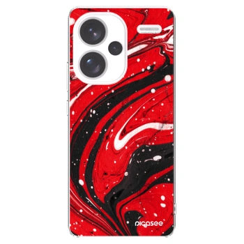 Picasee silikonski prozorni ovitek za Xiaomi Redmi Note 13 Pro+ 5G - Red black