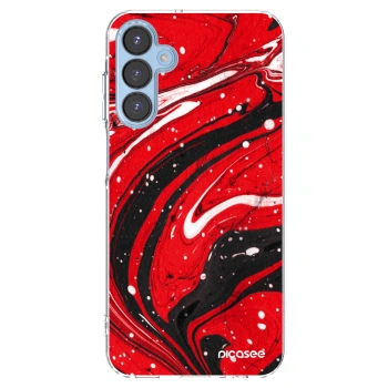 Picasee silikonski prozorni ovitek za Samsung Galaxy A15 A156B 5G - Red black
