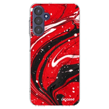 Picasee silikonski prozorni ovitek za Samsung Galaxy A15 A155F 4G - Red black