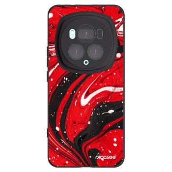 Picasee silikonski črni ovitek za Honor Magic6 Pro - Red black