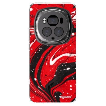 Picasee silikonski prozorni ovitek za Honor Magic6 Pro - Red black