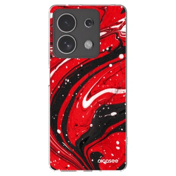 Picasee silikonski prozorni ovitek za Xiaomi Redmi Note 13 4G - Red black