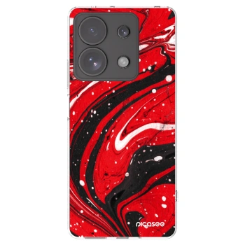 Picasee silikonski prozorni ovitek za Xiaomi Redmi Note 13 Pro 4G - Red black