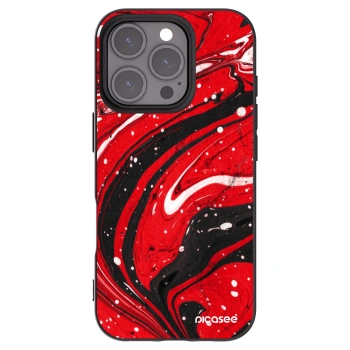 Picasee silikonski črni ovitek za Apple iPhone 16 Pro - Red black