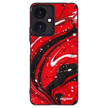 Picasee silikonski črni ovitek za Xiaomi Redmi 13C 5G - Red black