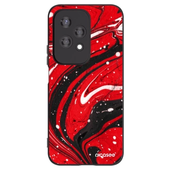 Picasee silikonski črni ovitek za Honor 200 Lite - Red black