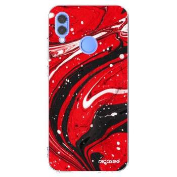 Picasee silikonski prozorni ovitek za Huawei P Smart 2019 - Red black