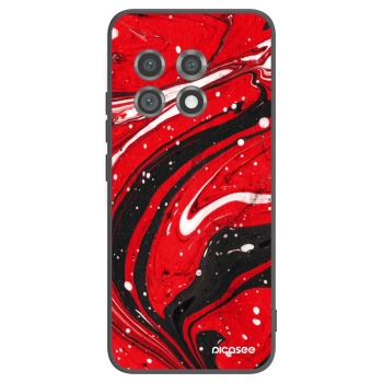 Picasee silikonski črni ovitek za OnePlus 11 5G - Red black